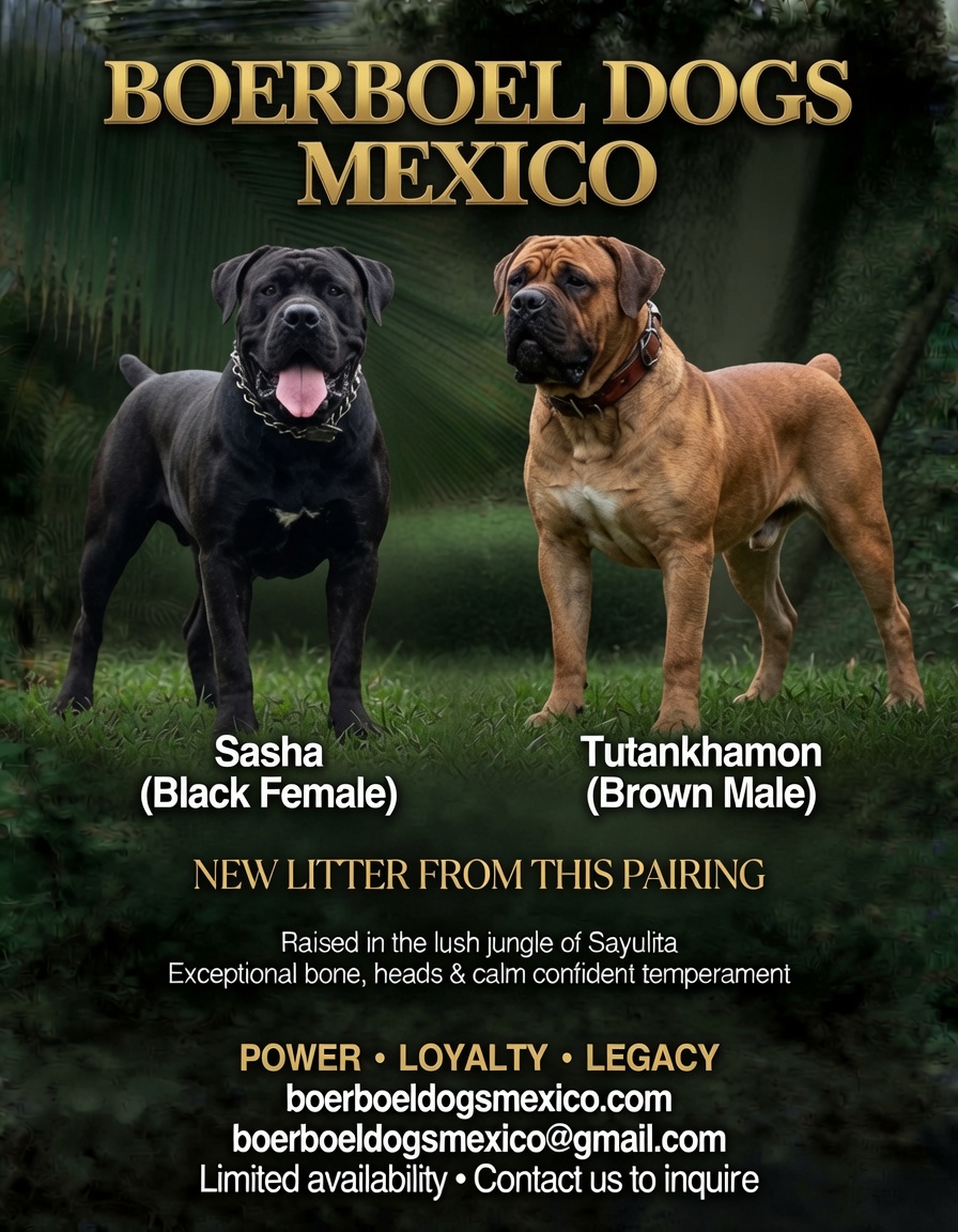Upcoming 2026 Boerboel Litter - Sasha & Tutankhamon